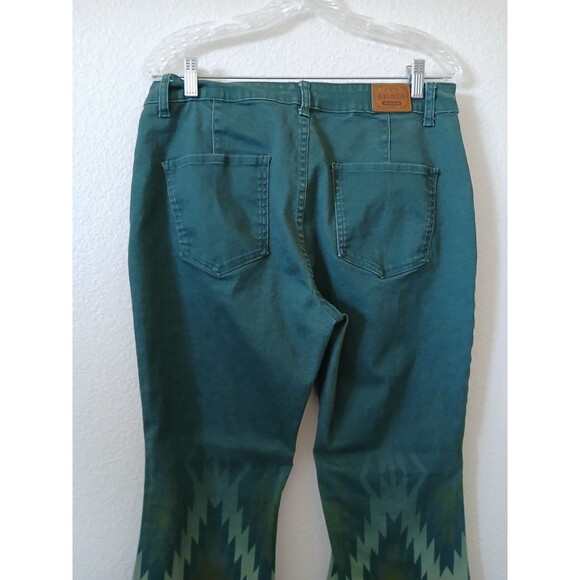 Ranch Dressn Southwestern Border Flare Jeans Size 14 Bohemian Western Retro - Picture 10 of 16
